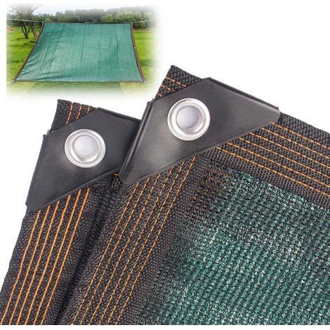 TAISHENGDA-Filet d'ombrage, Potager Toile d'ombrage 90% Tissu de D'ombrage, Voile D'Ombrage pour Abri de Voiture/Fleurs/Plantes, Voile Solaire, Vert Foncé, 3x6m (1/5)