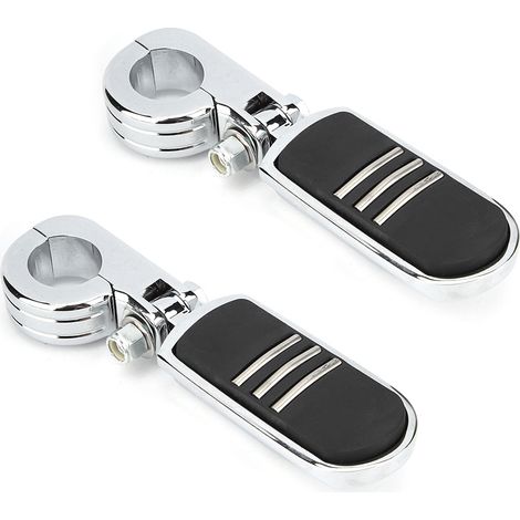 2 repose-pieds moto chromés 32mm, supports de marchepieds pour Honda GoldWing GL1500 GL1800 (1/5)