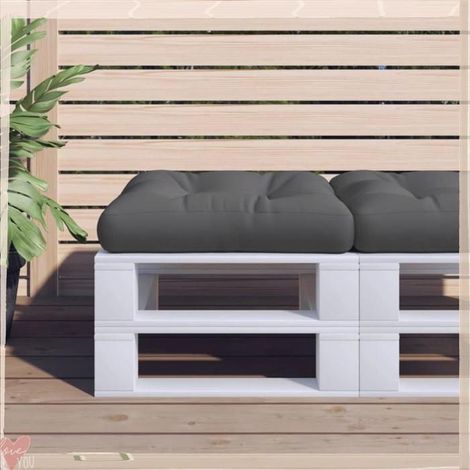 360425 Coussin de palette anthracite 50x50x12 cm tissu (1/5)