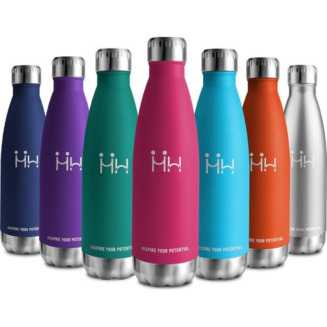Gourde Inox 750ml, Bouteille Étanche, Bouteille d'eau Acier Inoxydable à Double Paroi, Réutilisable, sans BPA, Bouteille Isotherme pour Bureau, École, Randonnée, Sport, Voyage, Enfant ou Adulte (1/5)