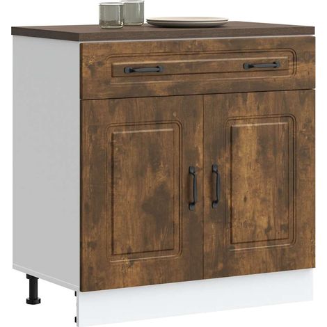 Küchenunterschrank Kalmar Räuchereiche Holzwerkstoff