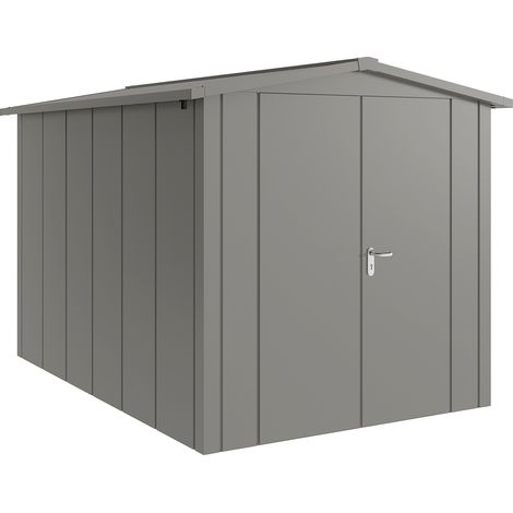Hörmann Metall-Gerätehaus "Juno" mit Satteldach, JSD7 - Design, 214 x 310 cm (B x T), graualuminium, 2-flüglige Tür (1/5)