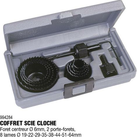 Coffret scie cloche 12 pièces - - Coffret scie cloche 12 pièces - - Coffret scie cloche 12 pièces - (1/2)