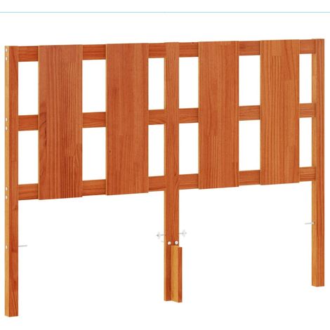 Maison Exclusive - Testiera Marrone Cera 135 cm in Legno Massello di Pino