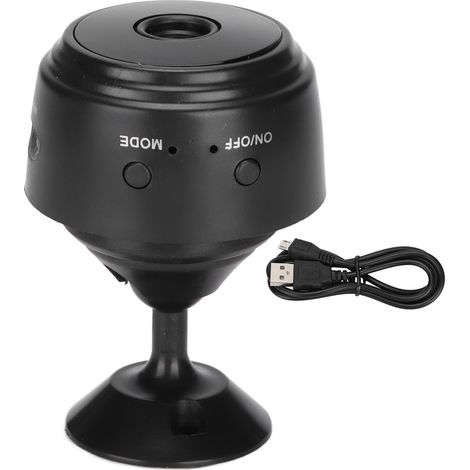 1 Caméra de surveillance WiFi 1080p Full HD, objectif grand angle 150°, enregistrement en boucle, pour sécurité domicile (1/5)