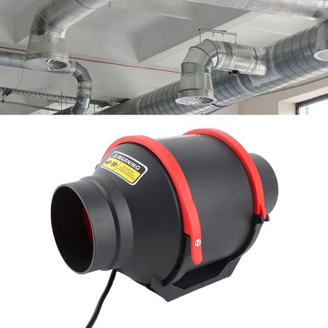 Ventilateur de gaine silencieux de 10 cm (4 pouces) avec flux d'air diagonal et variateur de vitesse. Convient aux tentes de culture et à la ventilation intérieure. Norme européenne 220 V. (1/5)
