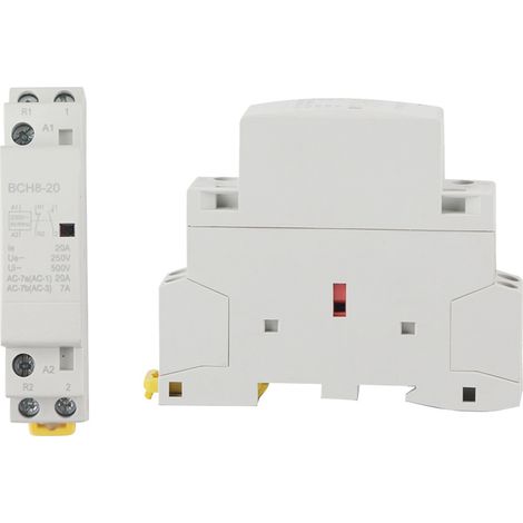 Contacteur secteur domestique 2P 20A, montage sur rail DIN, 1NC (220V/230V) (1/5)