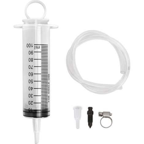 Kit de purge frein hydraulique moto – seringue 100 ml + tuyau universel 50 cm pour motos, scooters et quads