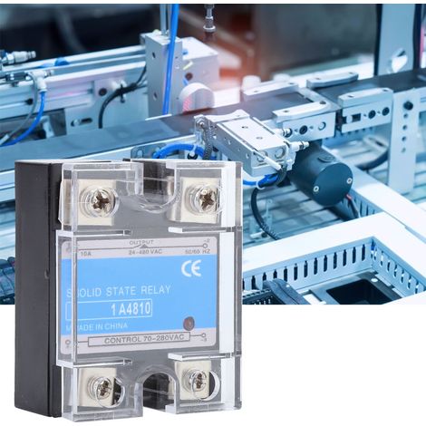 Einphasen-Halbleiterrelais 70-280VAC Eingang 24-480VAC Last AC AC SSR Elektrische Ausrüstung für CNC-Maschinen (BERM-1 A4810(10A) ) (1/5)