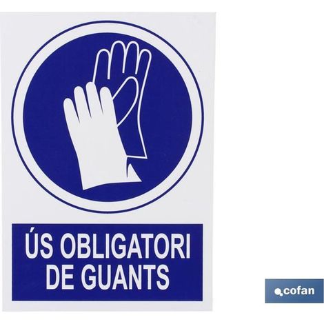 Panneau en polystyrène 297 x 210 mm - port de gants obligatoire - matériau résistant et durable
