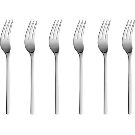 Fourchettes à Dessert à Gâteau, Lot de 6, Acier Inoxydable (1/5)