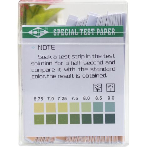 Papier test pH de précision bicolore DF 4,5-9,0 (Salive, sol, liquide amniotique, papier test pH) (1/5)