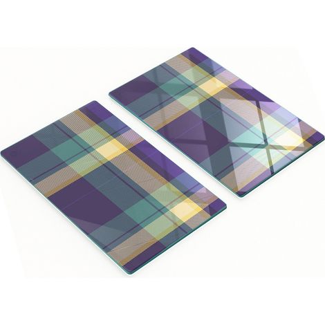 Tableros de cocina de vidrio templado con textura de malla gr谩fica 2x30x52 cm