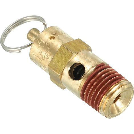 Soupape de Sécurité 1/4" Mâle Npt, Soupape de Décharge de Pression d'Air pour Compresseur d'Air, Pression de Réglage de 175 Psi (1/4)