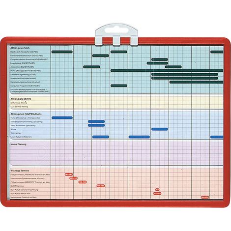 Tableau d’information DIN A4 avec cadre profilé rouge à accrocher (1/2)