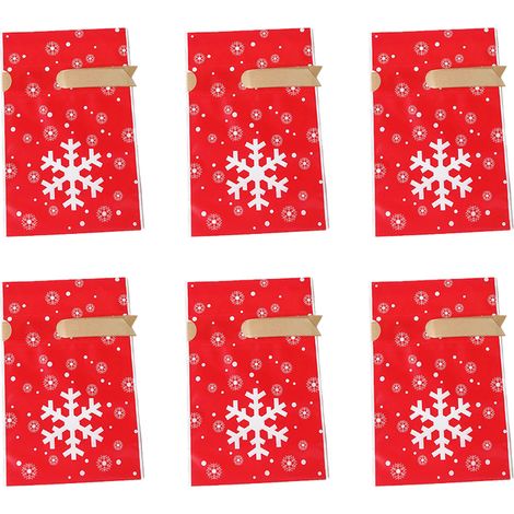 Bolsa De Regalo Navideña Reutilizable - Diseño Navideño Con Copos De Nieve Y Acebo - Para Envolver Regalos - 1 Unidad (1/5)