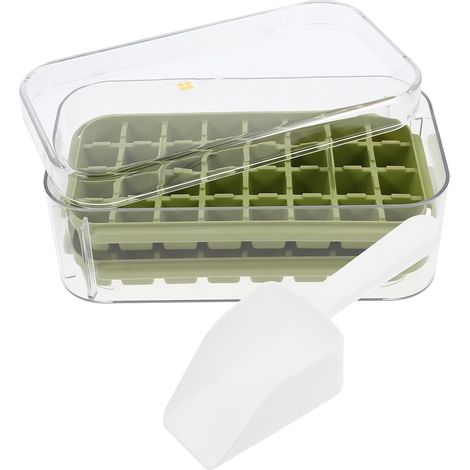 Bac à Glaçons avec Couvercle Vert en Abs et Pp, Moule Facile Démouler (1/5)