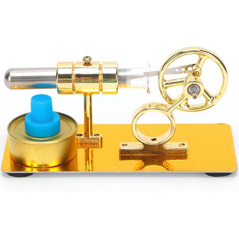 Hot Air Engine Model Mini Motor Power Generator Single Flywheel Scientific Education Toy (1/5)