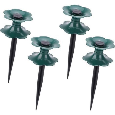 Guide-tuyau d'arrosage - 3 pièces - 10 x 26 cm - Vert - Support de tuyau d'arrosage avec piquet de terre - Accessoires pour tuyau d'arrosage (1/5)