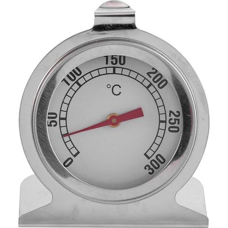 Thermomètre de four en acier inoxydable à grand cadran, plage de mesure 0 à 300 °C, indicateur de température pour cuisson, pâtisserie, pain, viande et cuisine (1/5)