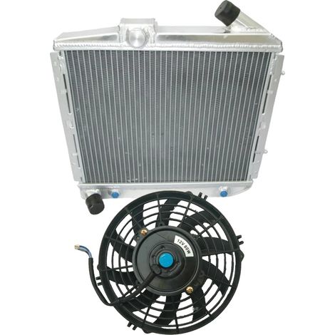Aluminiumkühler, kompatibel mit Volvo 440/460/480, OEM-Nummer 65518, hohe Kühlleistung, ausgelegt für Motoren mit 1,6–2,0 l Hubraum (1/5)