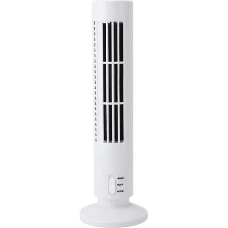 Ventilateur colonne sans pale – Nosheir – USB silencieux 2 vitesses – pour bureau, chambre – Blanc (1/4)