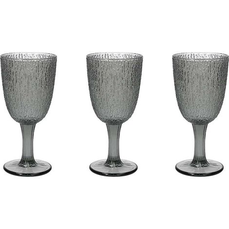 Set 3 Gobelets 250 Cc Verre Gris DAVOR LINE (1/2)