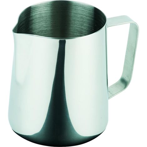 Pot à lait/pot universel, Ø 12 cm, hauteur 16,5 cm, 1,3 litre, acier inoxydable, extérieur poli miroir, graduation à l'intérieur