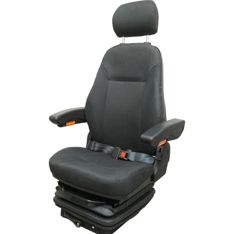 Sedile universale regolabile per peso 50-130 kg, con braccioli e schienale ribaltabile 50-90° per trattore, macchine agricole, industriali e carrelli elevatori (1/5)