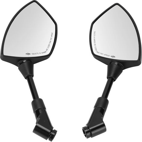 Rétroviseurs Moto Universels 360° Rotatifs, Paire Noir pour Scooter ATV Dirt Bike, Montage 0.3in/0.4in, Miroirs Latéraux Moto (1/5)