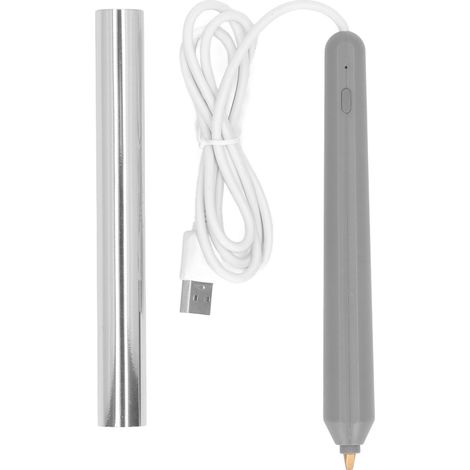 Stylo à chaud USB pour dorure à chaud, embout de marquage ABS argenté, outil de dessin et écriture (1/5)