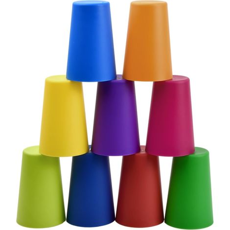 9 Pièces Gobelet Plastique Reutilisable 9 Couleur, Gobelets pour Enfants Colorés, Verres à Eau en Plastique Dur, 160ml Gobelets de Pique Nique pour Cuisine Fêtes Camping Barbecues Voyages (1/5)