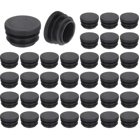 Möbelfüße – 36 Stück – Schwarzer PE-Kunststoff – Rutschfest – Für Stühle, Tische, Sofas – Durchmesser 22 mm (1/5)