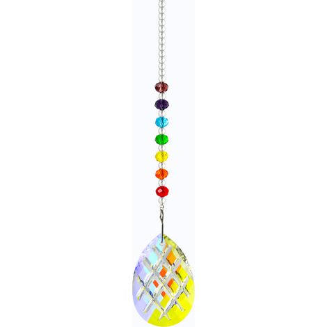 Prisme En Cristal - Pendentif Lumineux Multicolore - Décoration Fenêtre Jardin Chandelier - Lot De 1 (1/5)