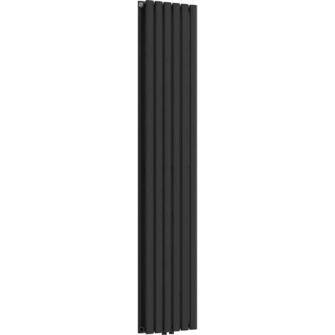 Radiador de doble panel 1198 vatios acero 160 x 36 cm negro 030010482