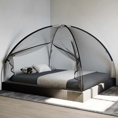 Moustiquaire mongole avec portes 220 maille noir 200x180x135 cm (1/5)