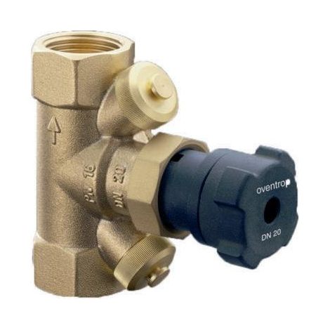 Oventrop Hycocon ATZ Strangabsperrventil DN 32 1 1/4" Innengewinde, mit Mess- und Entleerungsventil, Messing (1/4)