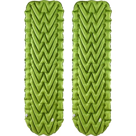 Tourist Mat, Green - Compact, Lightweight, Durable, 2-Pack (1/4)