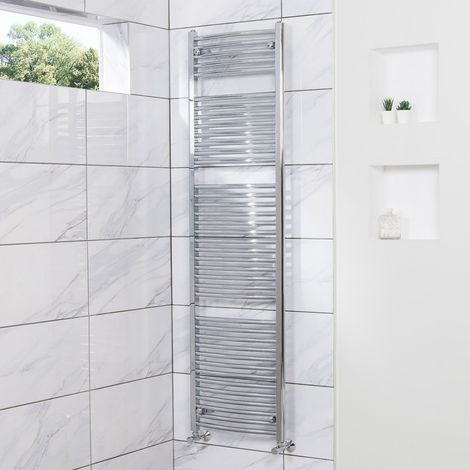 WarmeHaus Curved Heated Towel Rail Chrome 1800x500mm (1/5)