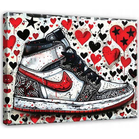 Peinture chaussures street art graffiti moderne sur toile Murale 120x80 (1/3)