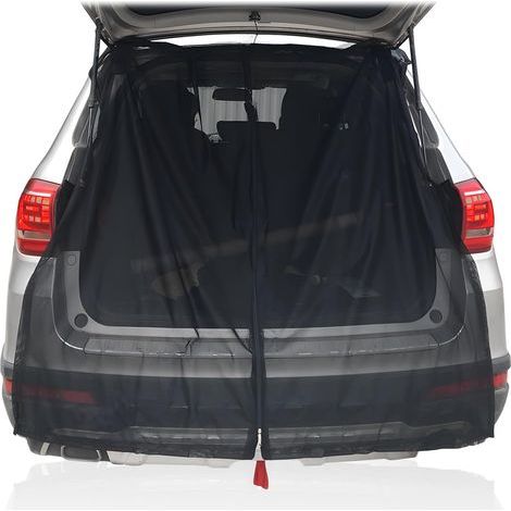 Moustiquaire pour porte arrière de fourgon, rideaux pare-soleil pour hayon de voiture, filet anti-insectes en maille noire, moustiquaire magnétique pour caravanes et camping-cars. (1/5)