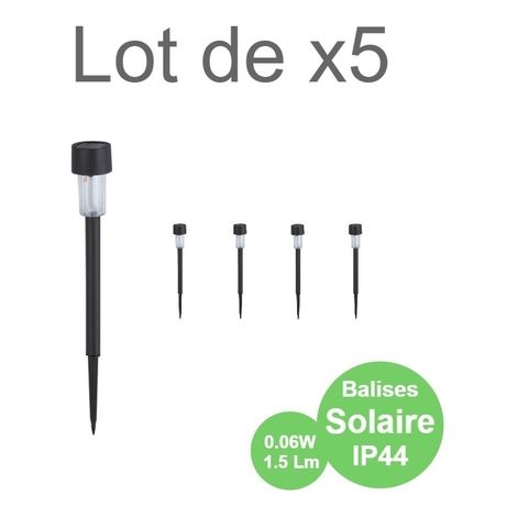 Lot de 5 Balises LED solaire Neptune 0,06W IP44 6400K (1/3)