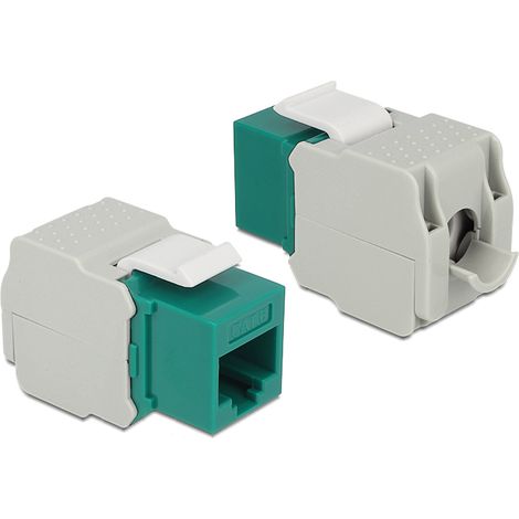 Delock keystone module rj45 female  lsa cat.6 utp green