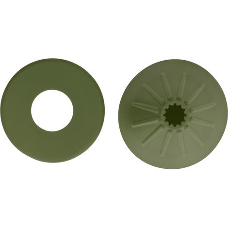 Porte-filtre à café conique réutilisable en silicone vert (1/5)