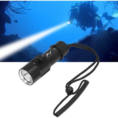 Lampe torche de plongée haute intensité P70 5000 lm, interrupteur magnétique, éclairage sous-marin portable et lampe d'appoint pour la photographie, étanche jusqu'à 100 m, boîtier en alliage d'alumini (1/5)