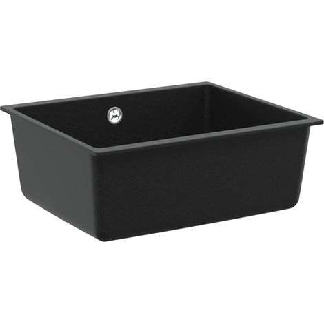 Sink Black 530 x 460 mm 80% Quartz and 20% Resin vidaXL