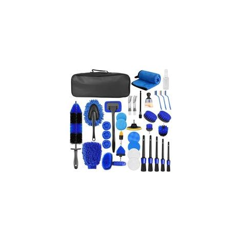 36 Pièces Kit Nettoyage Voiture,Kit de Brosse Nettoyage Voiture pour l'intérieur et l'extérieur, Detalles del coche Brush car Wast set, kit de Nettoyage de voiture pour Fentes de Ventilation,Roues,Sur