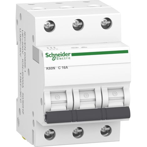 Interruttore automatico di sovracorrente K60N C 16A 3P 3M 6KA ACTI 9 A9K02316