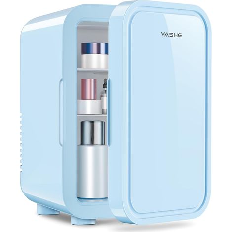 YASHE Mini-Kühlschrank MFA-6L-H, 6 L, Blau, Kühlen/Warmhalten