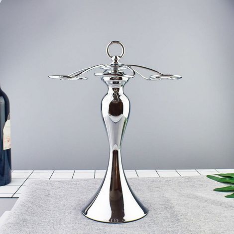 Rack À Verres À Vin - Support Suspendu En Forme De G - Pour Rangement Vertical De Verres À Pied - Capacité 6 Pièces (1/5)
